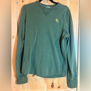Abercrombie & Fitch Y2K  Green Long Sleeve Muscle Crewneck Shirt L 3 for $30